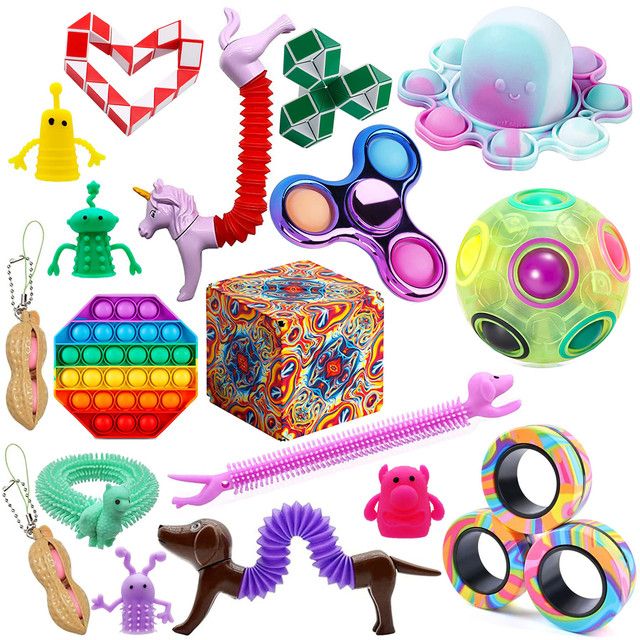 20 Pack Premium Bundle Set Sensory Fidget Toys Stress Relief Kids