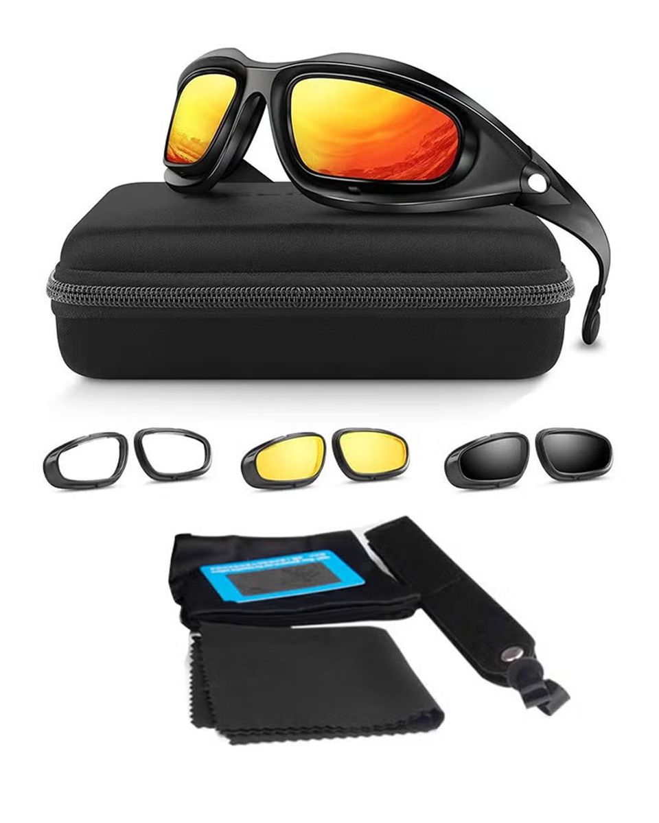 Windproof Polarized CS Military Goggles Sports Sunglasses Kit