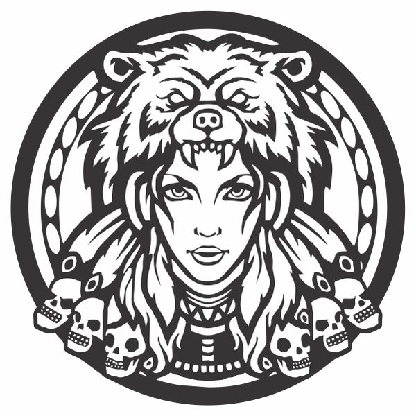 American Indian Tribal Warrior Wall Decal