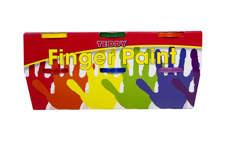 Teddy Finger Paint 6 x 100ml Kit