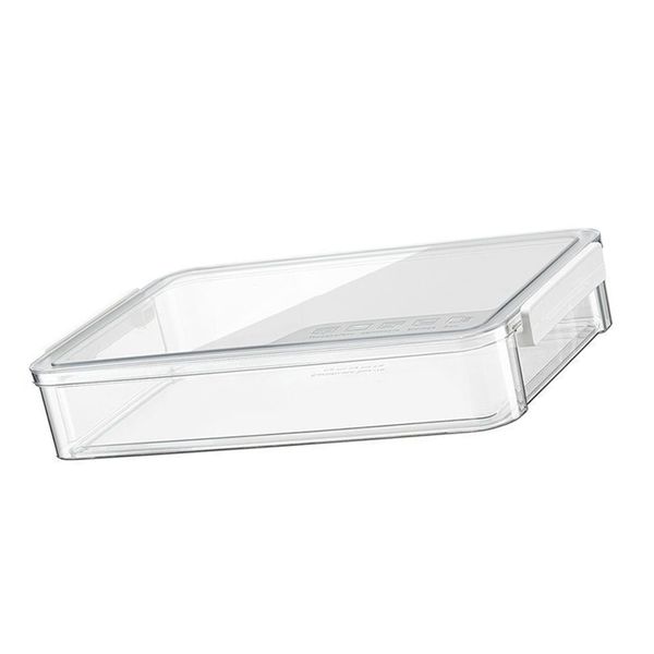 Transparent ID Storage Box 300g Clear Plastic Organizer with Latching Lid