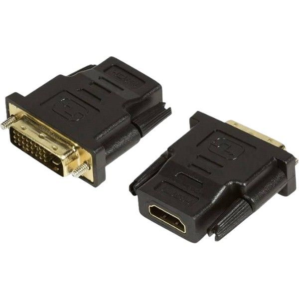 High Video Quality DVI-I To Female HDMI Adapter - Black And Gold