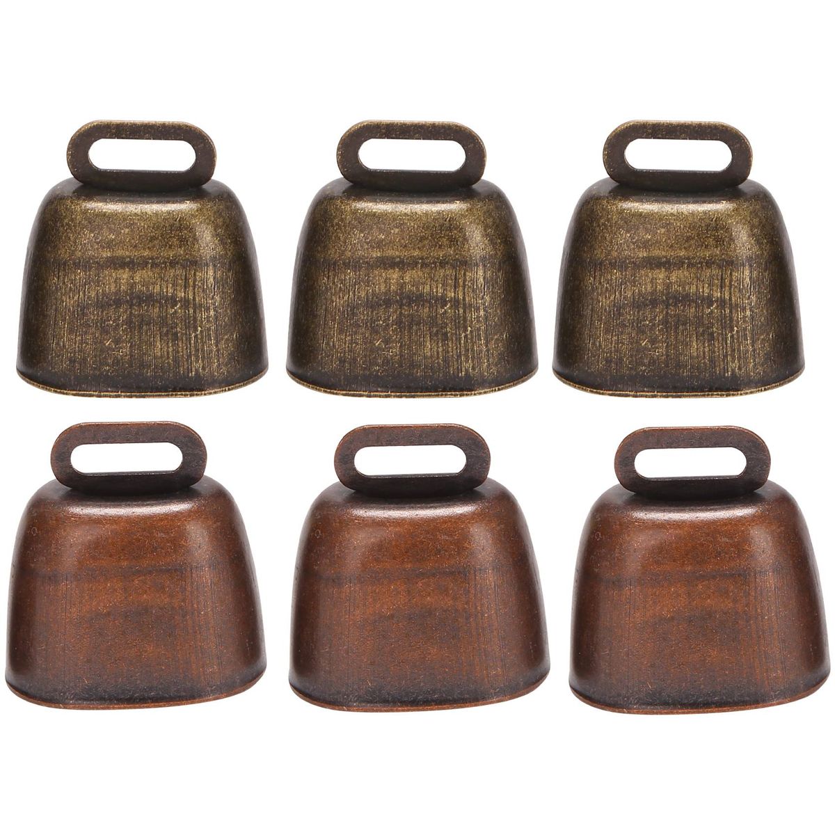 6 Pcs Cow Bell,For Horse Sheep Grazing Copper, Cow Bells Noise Makers