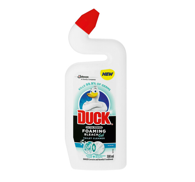 DUCK Toilet Cleaner Foaming Bleach Marine (6 x 500ml)