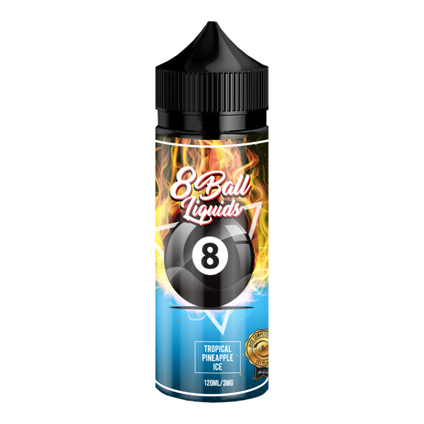 8 Balls Liquids - Tropical Pineapple- Vape Juice- On Ice 120ml Refill