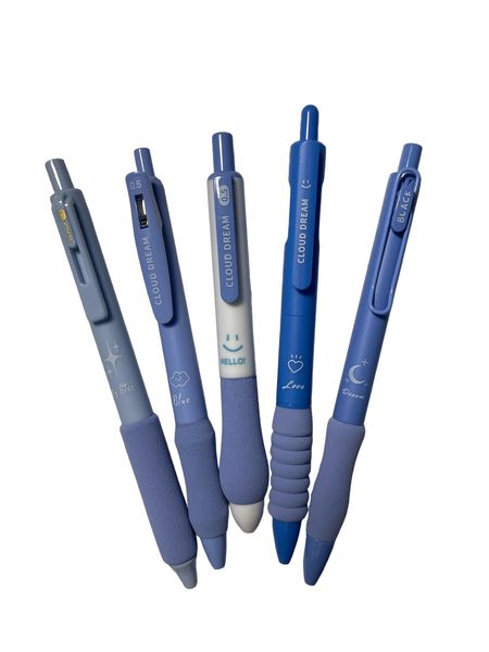 Rollerball Pen 0.5mm Black ink Pack of 5 (dream of clouds)