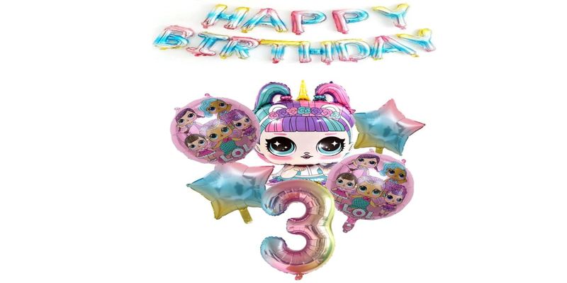 LOL Happy Birthday Balloon Set 4 Year