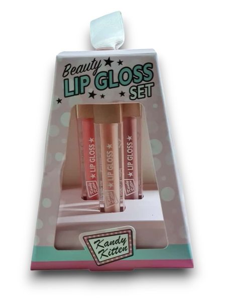 Kandy Kitten Beauty Lip Gloss Set, Pink and Nude Shades, 3-Piece Collection