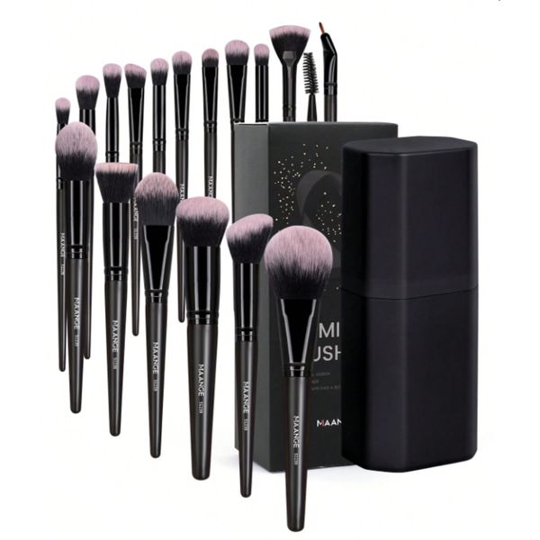 MAANGE 18 Piece Premium Kabuki Brushes Professional Makeup Brush Set