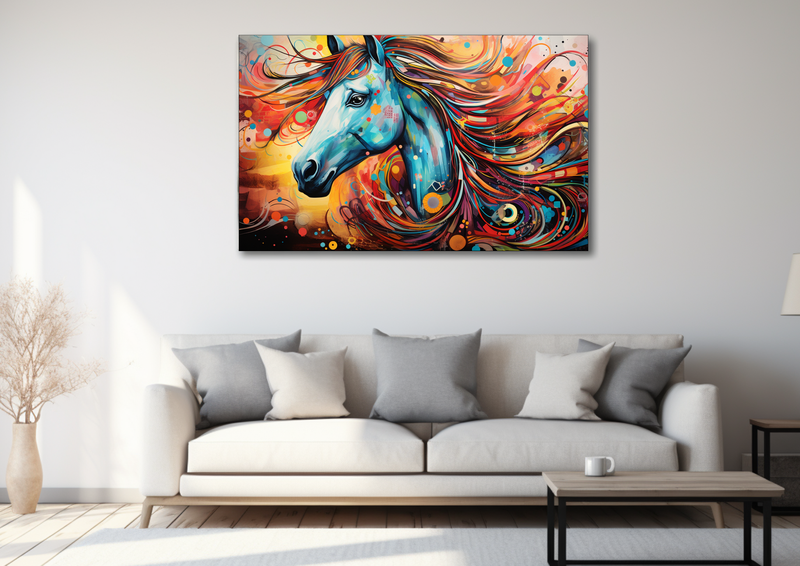 Canvas Wall Art - Horse of Many Colors Abstract - MT0138