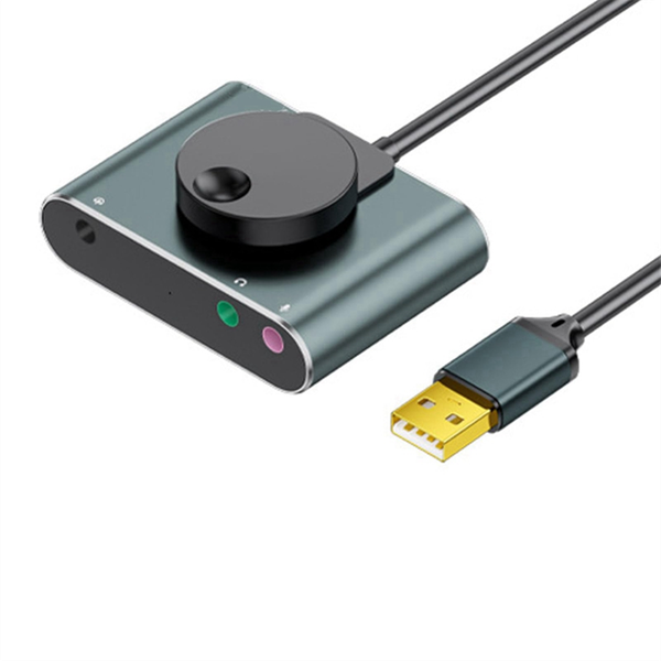Usb External Sound Card For Desktop And Notebook Black