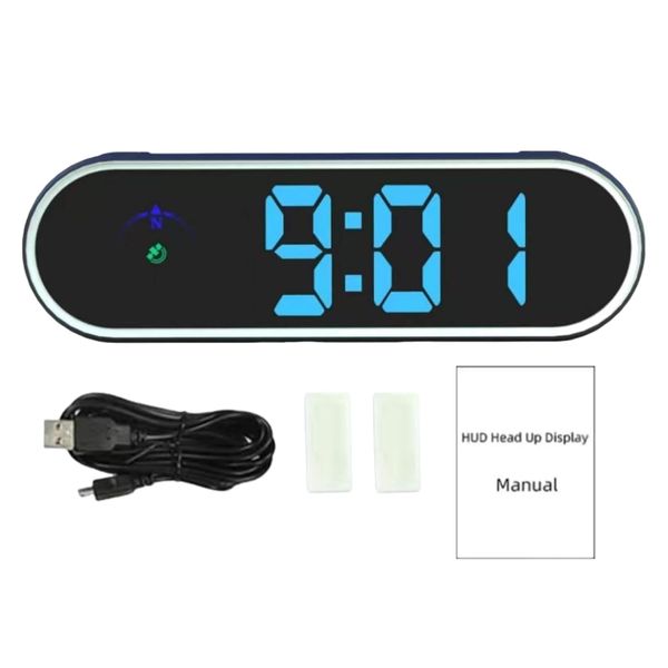 Car GPS HUD Display with Speedometer, Compass, Parking Timer &amp; LED Lights