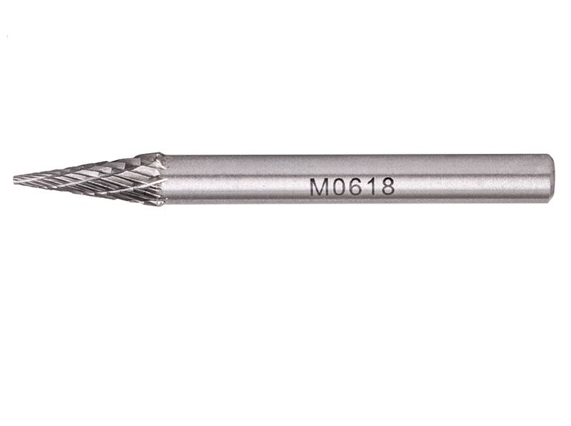 Tork Craft - Rotary Burr Tungsten 6x18x6mm Conical Straight - 3 Pack