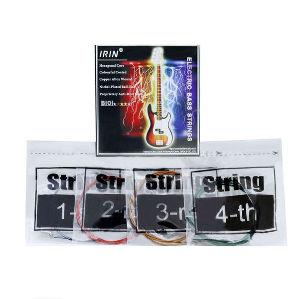 4-Pack Bass Strings, Steel, Hex Core