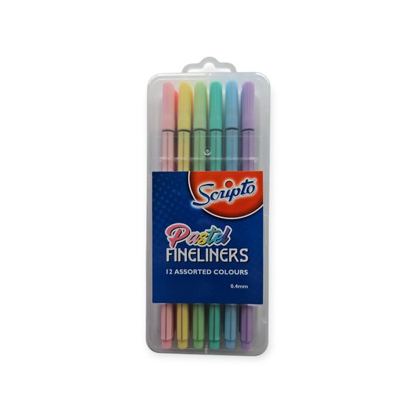 Scripto Fineliners 12's - Pastel Colours