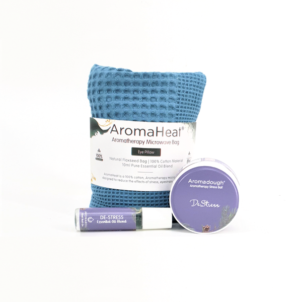 AromaHeat Box Set - DeStress Heat Bag + Oil Blend + Anxiety Tool