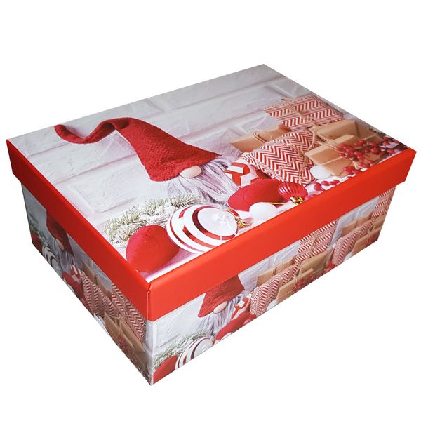 Midi Christmas Decorations Santa Gnome Gift Box