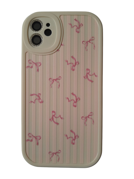 Bow Designs-Cream White Phone Case Compatible With iPhone 11