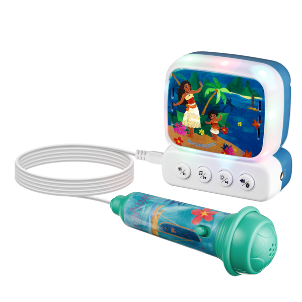 Disney Moana 2 Mini Bluetooth Karaoke Machine with Belt Hook