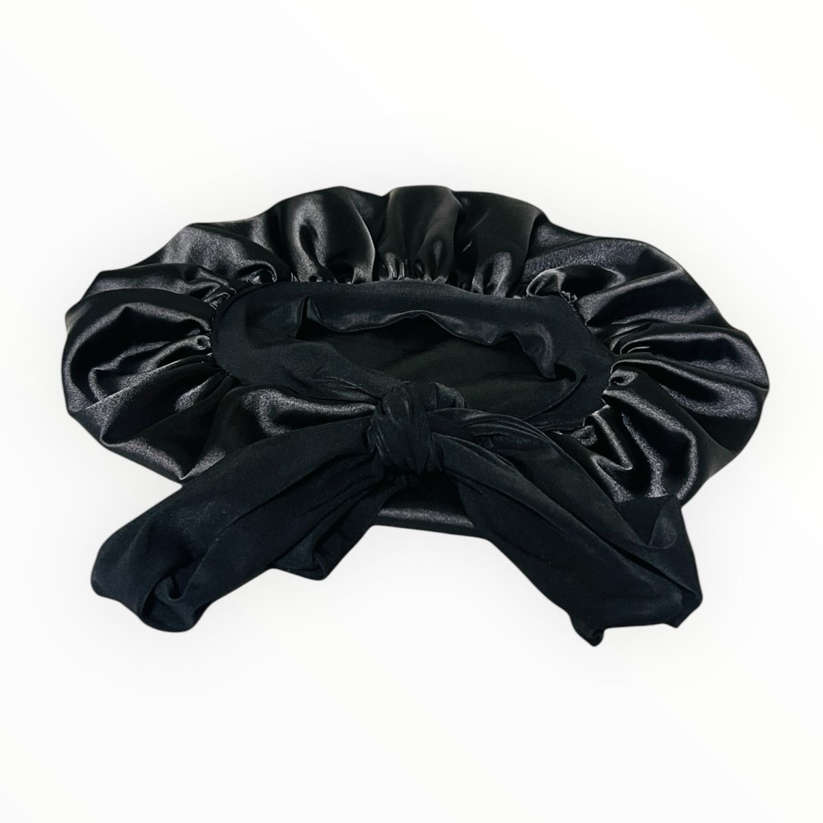 Double Layer Black Satin Bonnet/Head Wrap For Healthy Shiny Hair ...