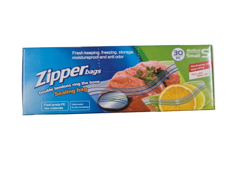 Food-Grade Premium Double Seal Zip Lock Bags (Value Combo Pack S/M/L)