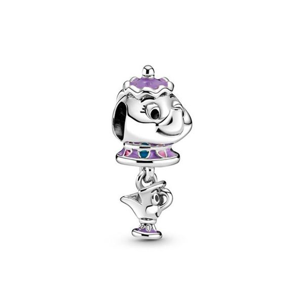 925 Sterling Silver Beauty and the Beast Bracelet Charm / Pendant