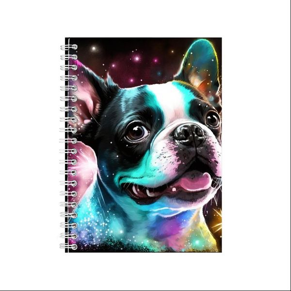 Fantasy Boston Terrier A5 Spiral Notebook Gift Idea
