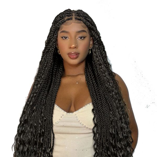 Synthetic Boho Twisted Wig-Full Lace Wig-36inch