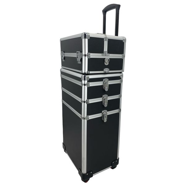 5 in 1 Aluminum Makeup Rolling Case Y158-1-2