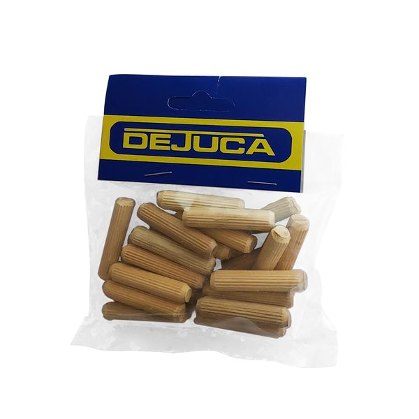 Dejuca - 25 Piece - Fluted Dowel Pins - 8mm x 38mm - 8 Pack