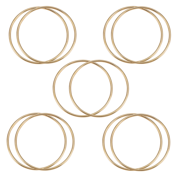 10 Pack 3 Inch Gold Dream Catcher Rings Hoops Macrame Ring for Crafts