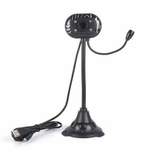 480 Pixel HD Webcam with Built-in Microphone &amp; LED Lights