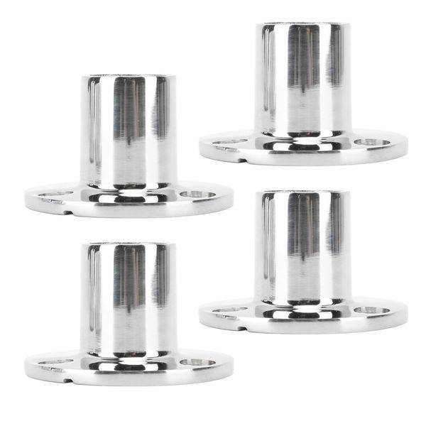 1 Inch 316 Stainless Steel Hand Rail Round Base 4 Pcs