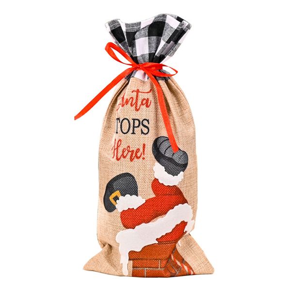 Christmas Wine Bottle Covers,for Xmas Party Table Home Decorations, A