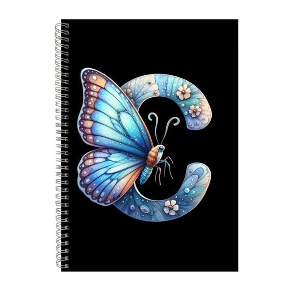 Butterfly C A4 Notebook Spiral Lined Trendy Note image