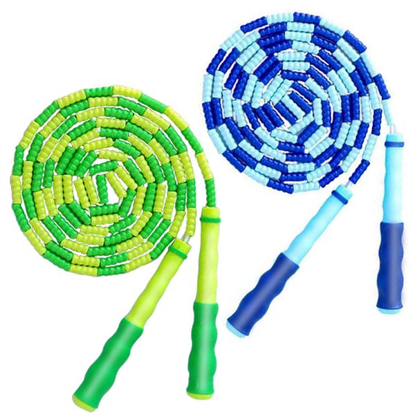 Kids Beaded Jump Rope 9.2ft Adjustable Tangle-Free Skipping Rope with Pouch
