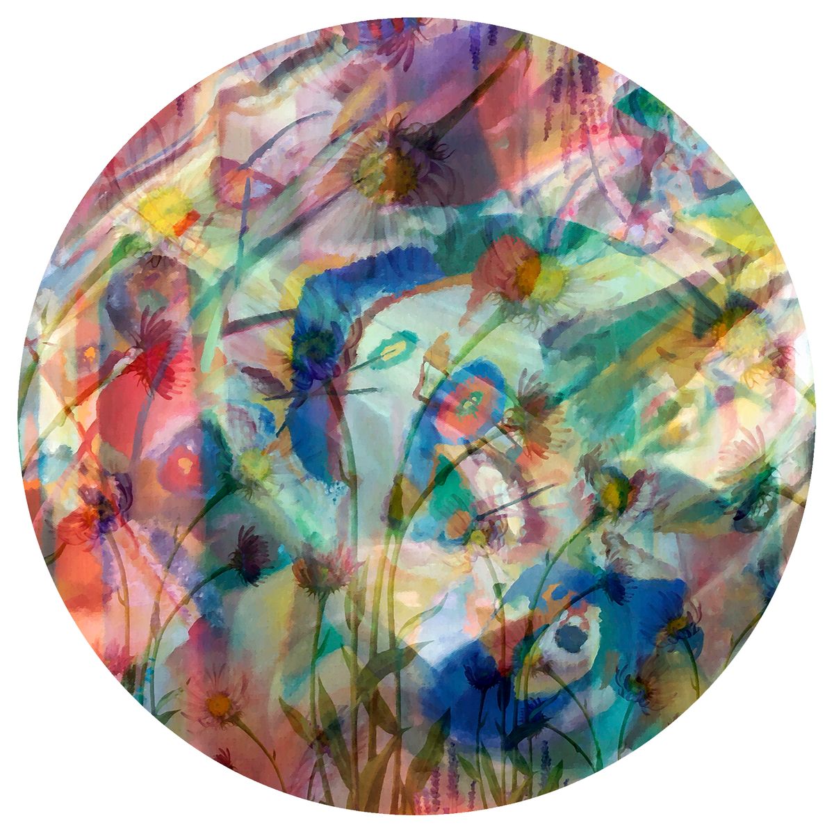 Abstract Colourful Garden Round Tablecloth | Shop Today. Get it ...