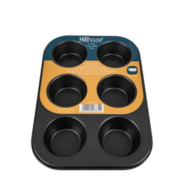 Hillhouse - Bakeware Non-Stick Cup Cake Pan 6-Hole x 2