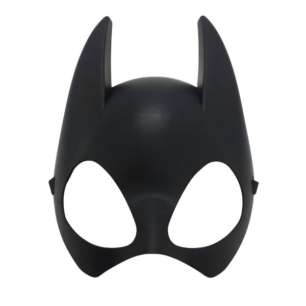 Kids Bat Girl Plastic Mask - Black Costume Dress-Up and Cosplay Mask