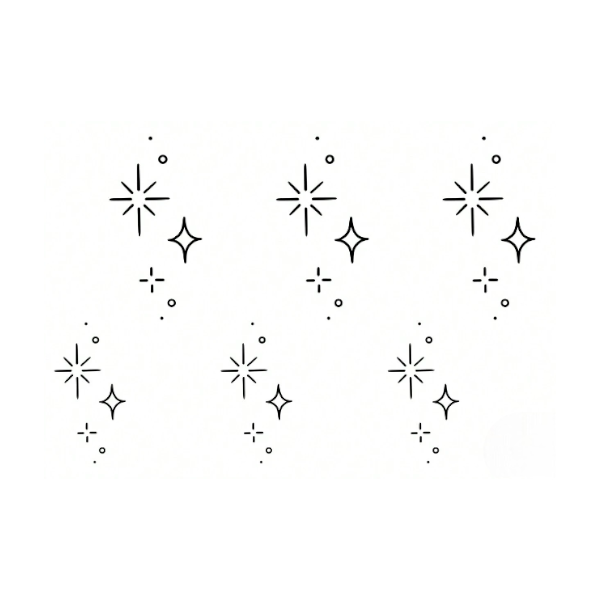 Waterproof Starry Design Temporary Sticker Tattoo - Black