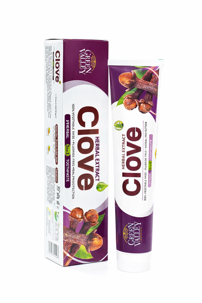 Green Valley Clove Toothpaste - Herbal Oral Care &amp; Fresh Breath-185g