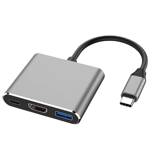 USB-C Hub 3-in-1 100W PD HDMI 4K Docking Station Compatible with Phone