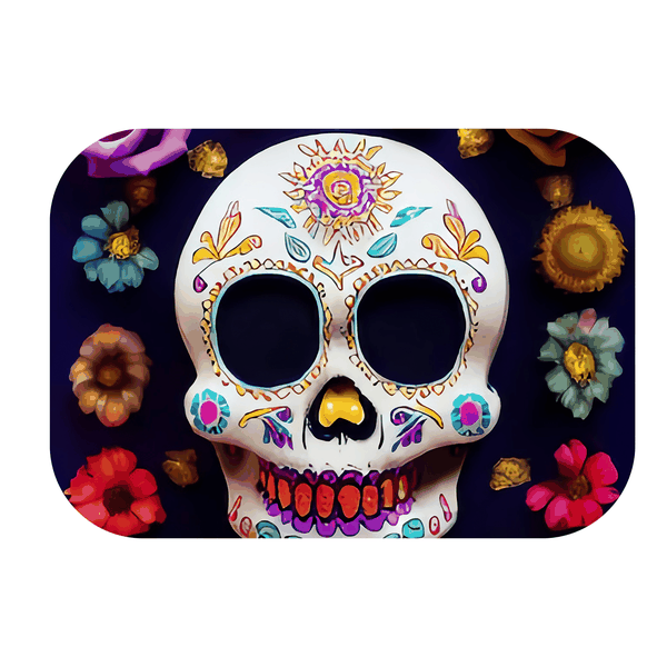 Painted Skull Printed Mouse Pad