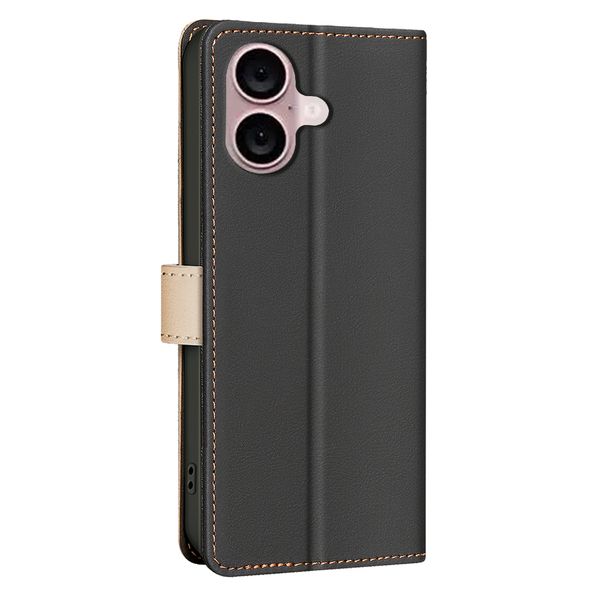 Colorblock RFID Leather Flip Phone Case Compatible with iPhone 14 Pro Max