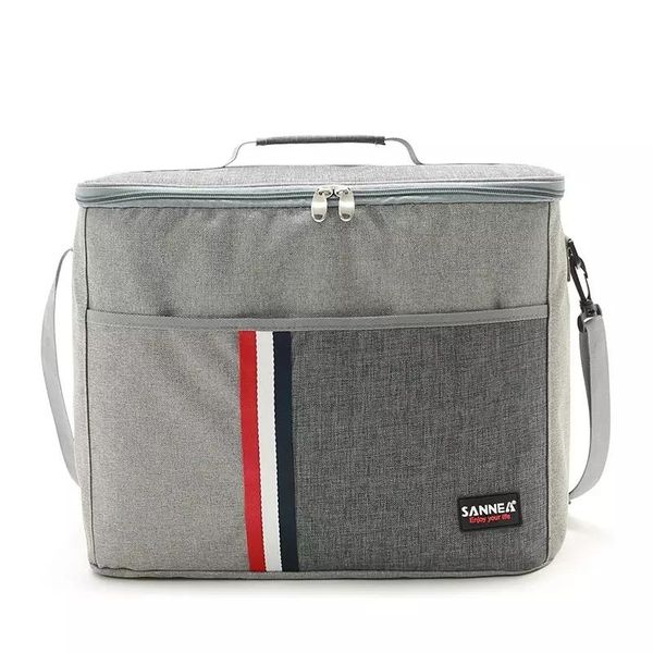 10L Insulated Lunch Bag Food Carrier - Grey
