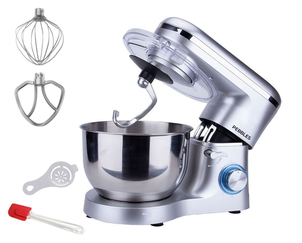 PEBBLES stand mixer 1400W with 6.2L stainless bowl and splash guard