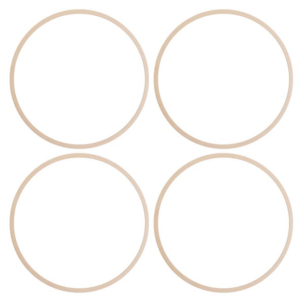 Craft Wedding Floral Centrepiece 2 Hanging Holes Bamboo Ring Set of 4(20cm)