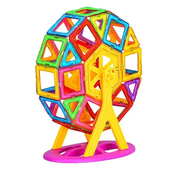Playful Panda 140-piece 3D STEM Magnetic Building Blocks