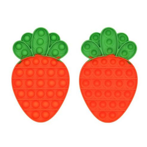 5 Pieces Pop Fidget Toys,Carrot Push Bubble Fidget Sensory Poppers Toys