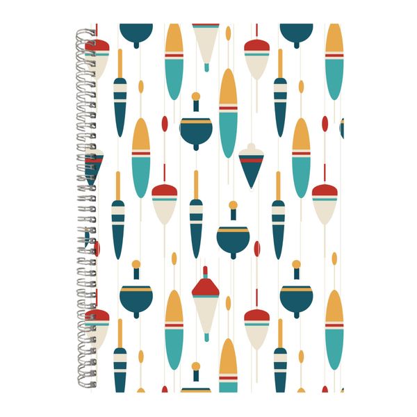 Catch A4 Notebook Spiral Lined Trendy Fishing Lover Graphic Notepad Gift188